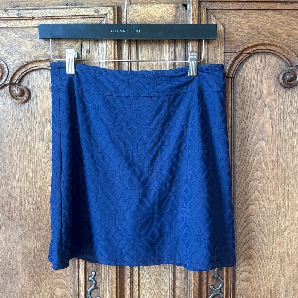 Jude Connally Fern Solid Jacquard Pull-On Skort navy - Picture 5 of 13